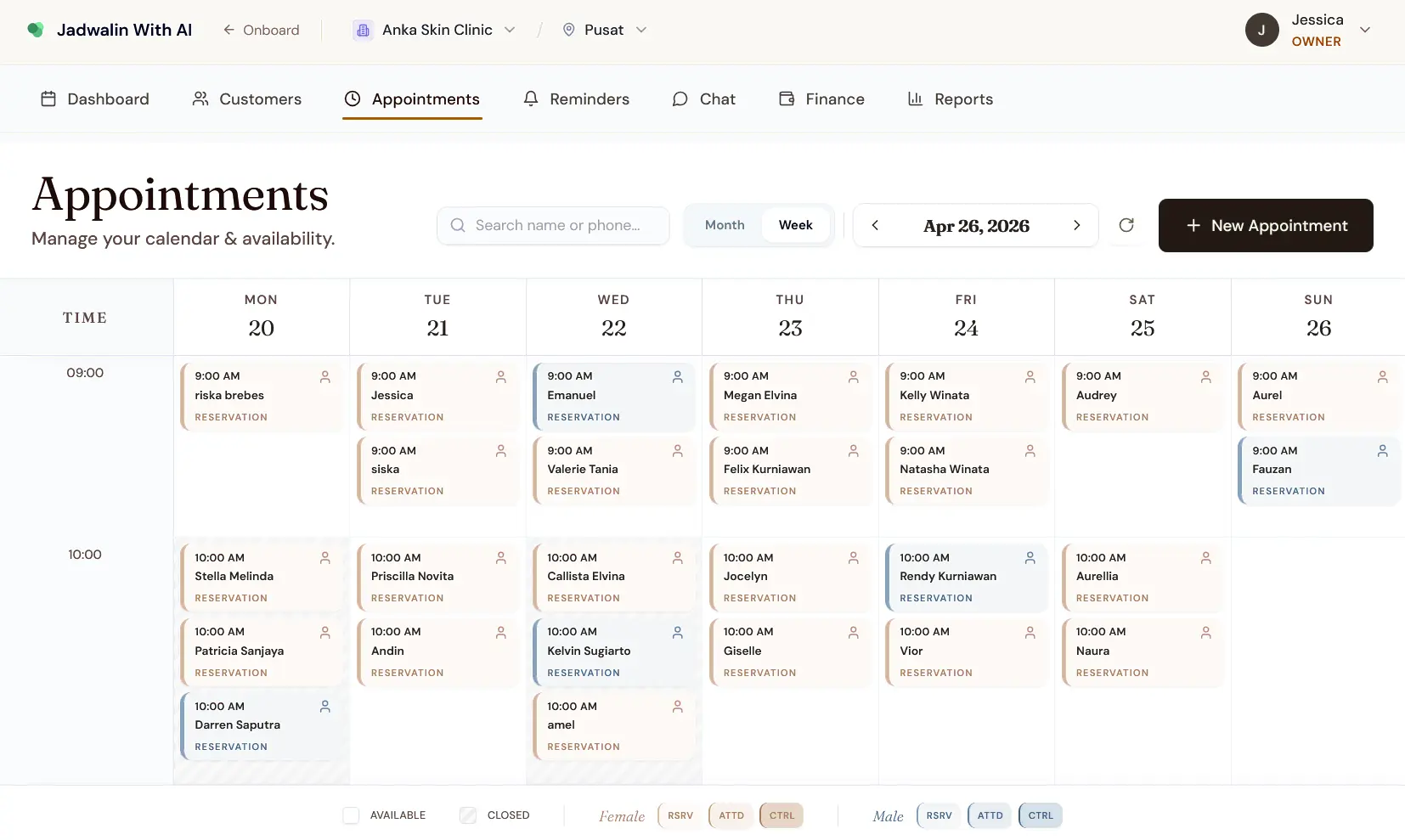 Dashboard Jadwalin With AI